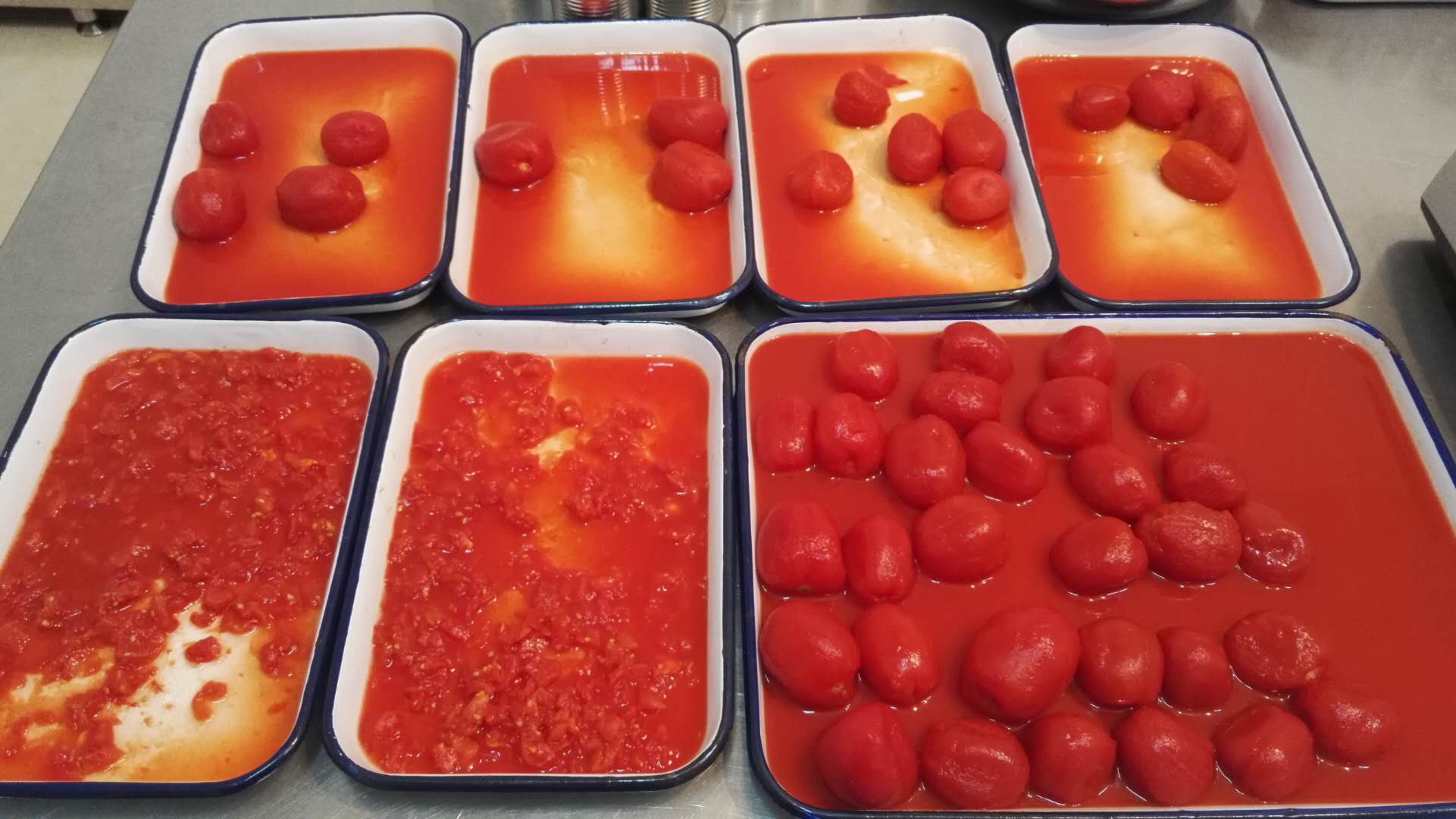 Cà chua hạt hộp hộp thiếc 400g,800g,2500g,2850g